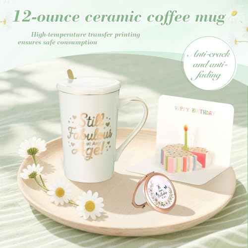 Birthday Gifts for Women, Daisy Happy Birthday Gift Basket for Women Self Care Gift Happy Birthday Gift Baskets for Her ,Girlfriend,Wife,Mom,Grandma,Christmas Gifts Box Set with Coffee Mug