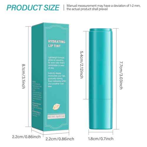 BERRALOYE 4Pcs Tinted Lip Balm Set, Hydrating Moisturizing Lip Gloss with Vitamin E, Long-Lasting Waterproof & Non-Sticking Color for Daily Nourishing Care