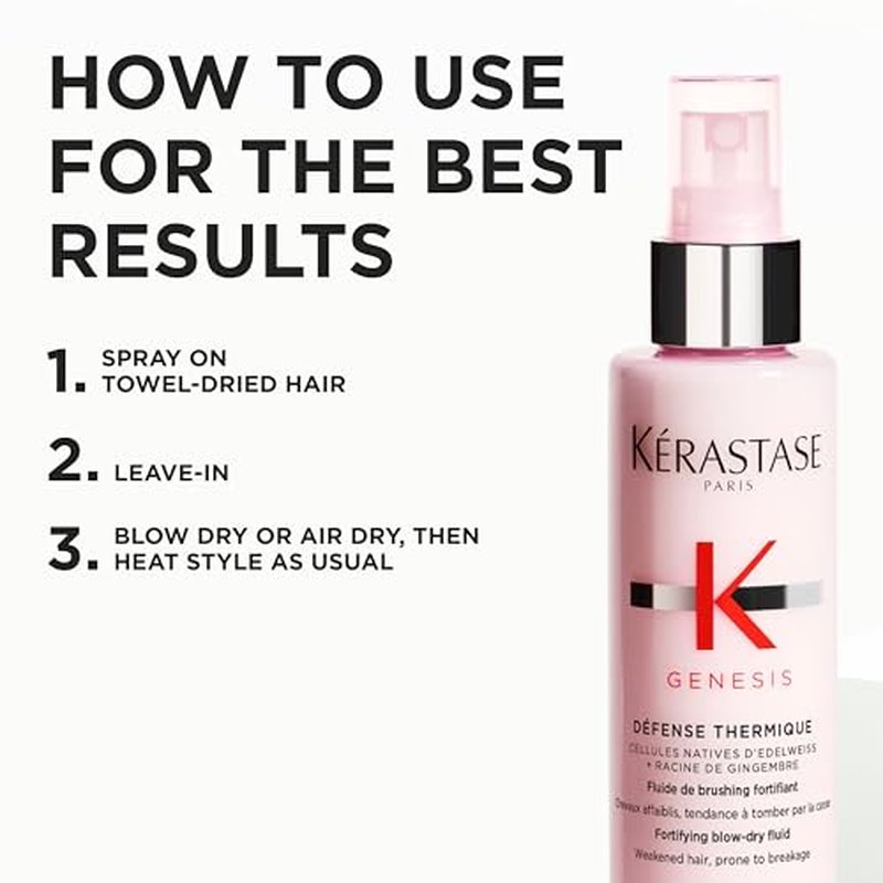 Kerastase Genesis D?fense Thermique Anti Hair-Fall Fortifying Blow-Dry Fluid, 5.1 Ounce
