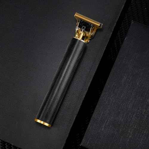 Professional Cordless Hair Clipper and Trimmer for Men, T Blade Zero Gapped Rechargeable Beard Shaver, Hair Cutting Kit With Ear Spoon Tool Set, Black