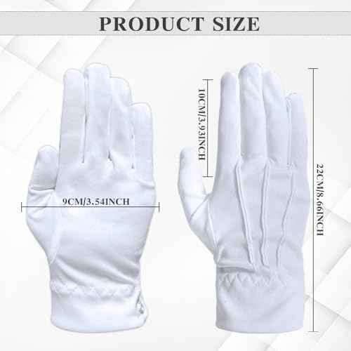 White Gloves,Cotton Gloves,White Santa Gloves,Cotton Work Gloves,Adult Gloves,White Gloves Women,Moisturizing Gloves,Cotton Gloves for Men,Cotton Gloves for Dry Hands,UV Gloves,Artist Glove
