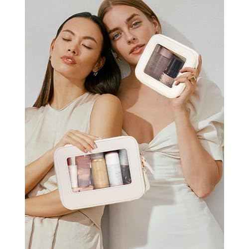 Clear Makeup Bag Set, Travel Makeup Case Clear Cosmetic Travel Bag Small Makeup Organizer Mini Make Up Pouch for Purse Waterproof Toiletry Bag Portable Car Essentials Car Organizer