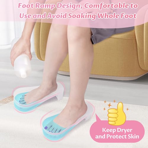 Yokilly Toe Nail Soaking Bowl, 2 PCS Toenails Soak Off Bowl, Shoe Design Foot Bath Soak Tub Bowl, Acetone Proof Pedicure Foot Spa Nail Soaker Bowl for Soak Off Dip Powder Gel Polish Remover (Clear)