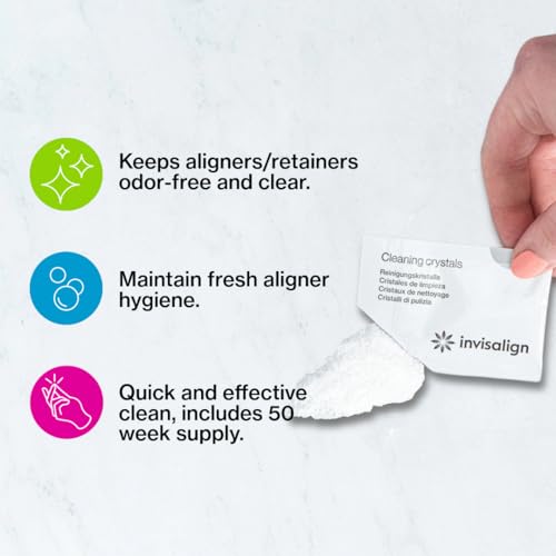 INVISALIGN Cleaning Crystals for Clear Aligners and Retainers, (50 Packets)