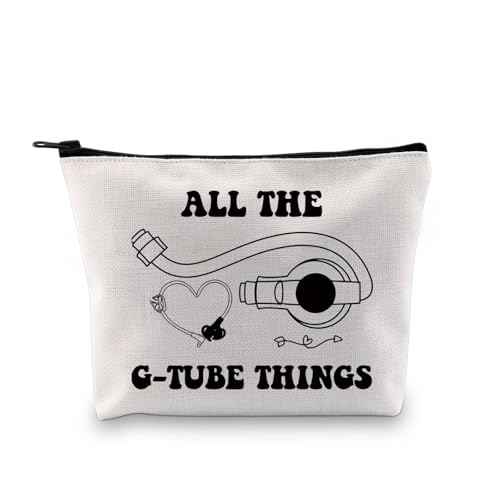 BDPWSS G Tube Gift Feeding Tube Awareness Gift G-Tube Button Gift All The G-Tube Things Cute Medicine Bag Tubie Mom Gift (Gtube things bag)