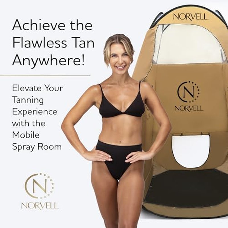 Norvell XL Portable Spray Tan Tent ? Extra Large Pop Up Booth for Professional Sunless Tanning, Mobile Spray Changing Room with Carry Bag & Easy Clean Floor for Self Spray Tan Application