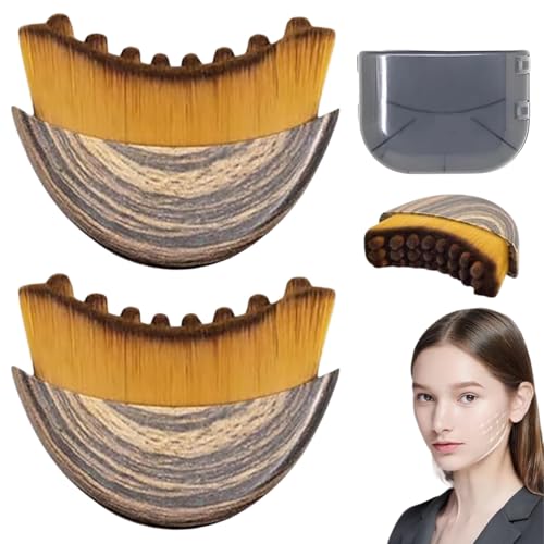 2PCS New Lymphatic Contour Face Brush, Contour Face Brush for Lymphatic Drainage, Ergonomically Designed to Fit the Skin Precisely, Face Lifting Tool for Skincare Routine |Portable Gua Sha Alternative