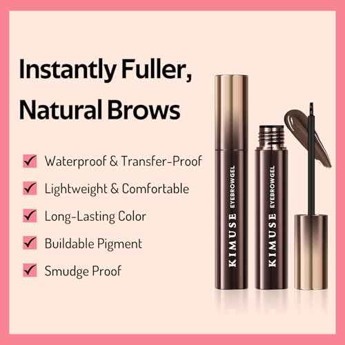 KIMUSE Instantly Semi-Permanent Eyebrow Gel, Long Lasting Eyebrow Tint, Waterproof Tinted Eye Brow Gel, Transfer-Proof, Smudge-Proof, Eyebrow Makeup Gift for Women & Girl, 0.17oz