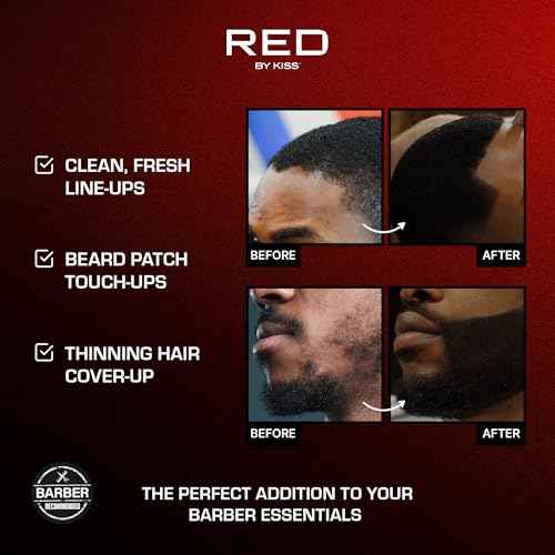 RED by Kiss Tintation Temporary Hair Color Spray, Extra Large Size, Instant Gray Root Cover Up, Water-Resistant, Smudge-Proof, Hairline & Barber Touch-Up, Quick Dry (Black, 11.5 OZ)