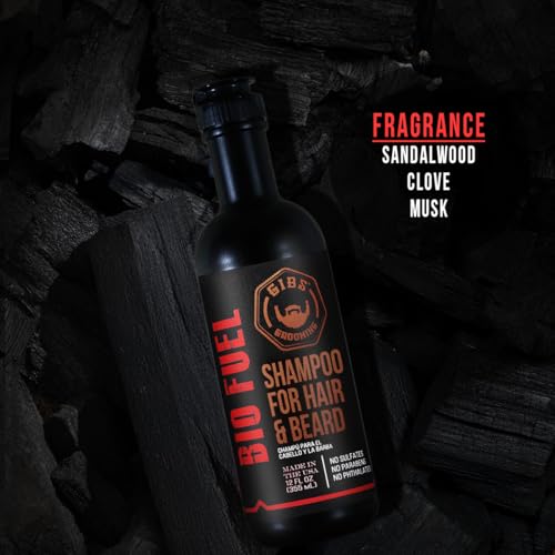 GIBS Bio Fuel Shampoo for Hair & Beard, Moisturizing & Nourishing, 1 Liter