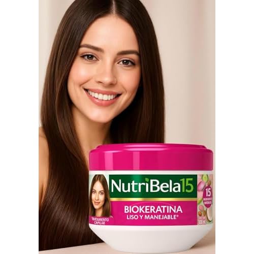 NutriBela 15 Biokeratina - Yahve Hair Treatment, Smooth & Manageable, with 15 Natural Ingredients, 300 ml
