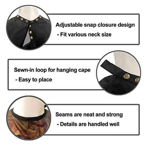 Barber Capes for Men Hair Cutting Salon Cape with Snaps Hairdresser Gown Stylist Cape- 63¡±¡¿ 56¡±