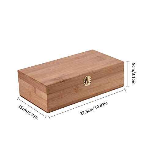 VolksRose Essential Oil Box Organizer, Premium Multi-Tray Essential Oils Storage Container Holds 25 Bottles, Natural Bamboo Aromatherapy Holder Carrying Case (5mL - 20mL)&100ml