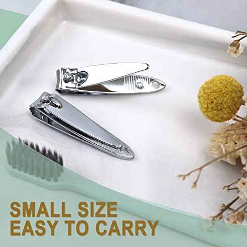 50 Pack Stainless Steel Nail Clippers Bulk, Bulk Nail Clippers for Homeless Individually Wrapped, for Homeless,Shelter, Air Bnb, Hotel (50 PCS)