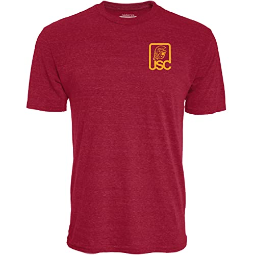 Reserve Collection by Blue 84 USC Trojans Tri-Blend T-Shirt Vintage Retro Team Color, Cardinal, XX-Large
