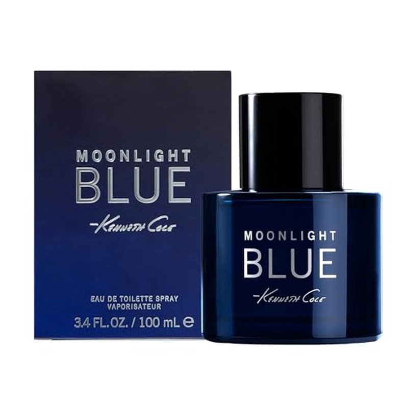 Kenneth Cole Moonlight Blue for Him Eau de Toilette Cologne for Men, Notes of Bergamot, Nutmeg and Patchouli, Long-Lasting Scent, 3.4 Fl Oz