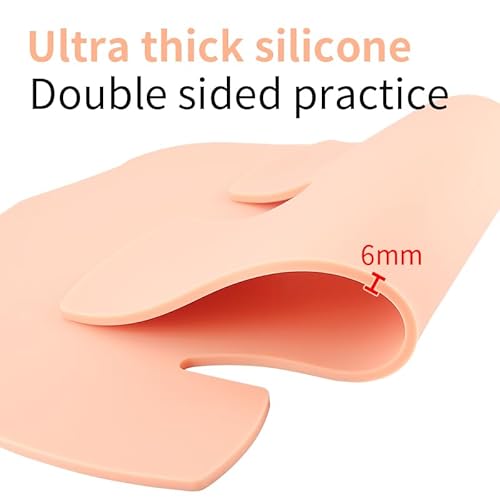 Full Back Tattoo Practice Skin - Soft Silicone, Both Sides, 6mm Thick, White, Water Repellent, Adult