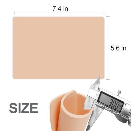 3MM Fake Skin - 20Pcs Tattoo Skin 6¡¿8" Blank Tattoo Practice Skins Double Sides Piel Sint?tica Para Tatuar Microblading Eyebrow Practice Skins for Tattooing Supplies Beginner Experienced Artist