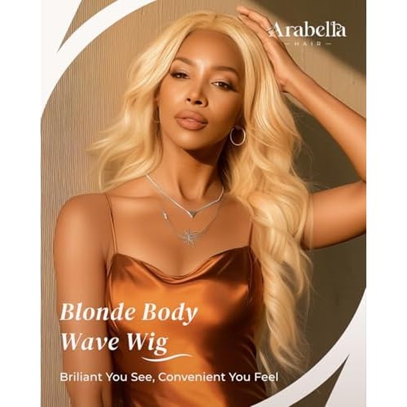 Arabella 5X6 613 Lace Front Wig Human Hair 613 Glueless Wigs Human Hair 240% Density 613 Human Hair Wig Pre Cut Lace and Pre Plucked (18inch, 613 6X5 Body Wave Wig)