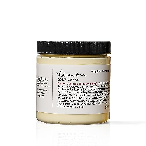 C.O. Bigelow Lemon Body Cream 8oz, Lotion for Dry Skin with Shea Butter & Lemon Extract, Moisturizing Body Lotion and Hand Treatment