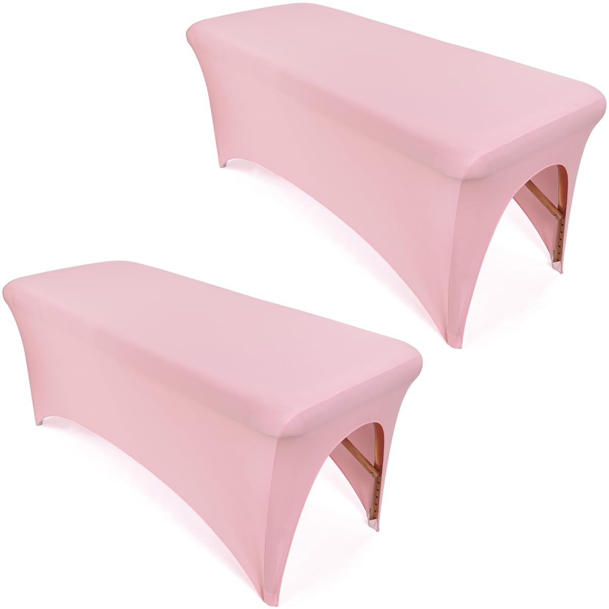 Fitted Pink Lash Bed Cover - 2-Piece Spandex Set for 6FT Lash Tables | Perfect Holiday Gift