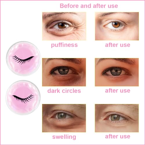 Cold Face Eye Masks Ice Face Mask Hot Cold Compress For Dark Circles, Puffiness, Migraines, Headache, Stress, Redness, Cooling Face Masks For Women Man, Skin Care