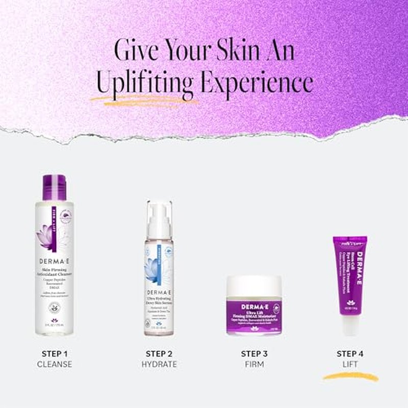 Derma E Stem Cell Lifting Eye Treatment ? Multi Action Firming and Tightening Under Eye and Upper Eyelid Cream - Hydrating and Revitalizing Moisturizer, 0.5oz