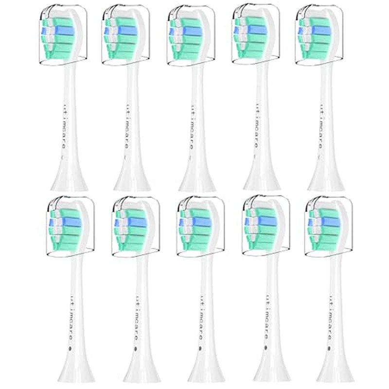 Replacement Toothbrush Heads Compatible with Philips Sonicare Electric Toothbrush, 10 Pack, Refills