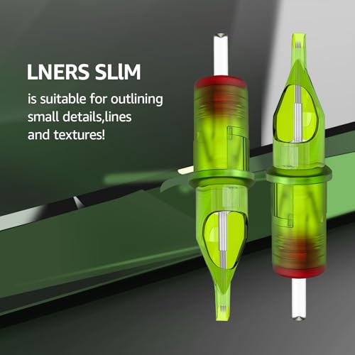 YABA 20Pcs Standard Disposable Tattoo Needles Cartridges Bugpin for Tattoo Artists,Membrane Magnum Tattoo Cartridges Needles for Tattoo Gun (1209CM)