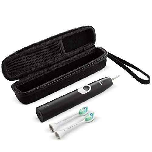 caseling Hard Toothbrush Travel Case Fits Philips Sonicare Protective Clean 4100 Sonicare 2 Series Portable Toothbrush Holder with Easy Grip Carry Strap (Small (Great for Travel))