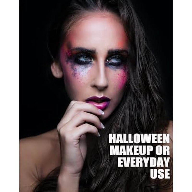 MAKI YIKA Black Smokey Eye Shadow Palette 8Color Dark Grey Eyeshadow for Goth Makeup Black Silver White Gray Eyeshades for Halloween (BlackS)