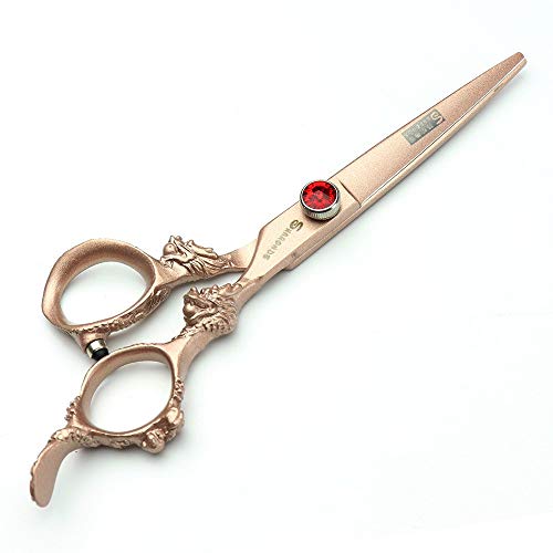 Professional Japanese Hair Scissors - 440C Stainless Steel/Rose Razor Edge (6-inch, 2pc Set) with Gift Scissors Bag