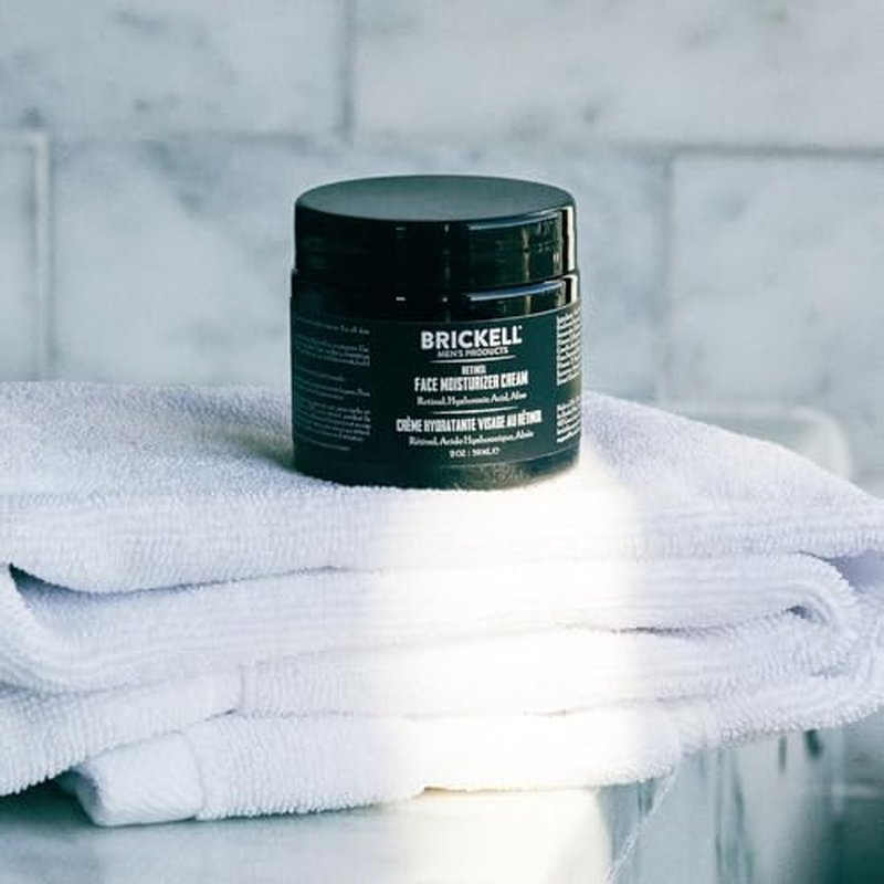 Brickell Men's Retinol Face Moisturizer Cream For Men, Natural & Organic, Anti-Wrinkle Face Night Cream with Retinol & Hyaluronic Acid To Reduce Fine Lines and Even Skin Tone, Fragrance-Free, 2 Ounce