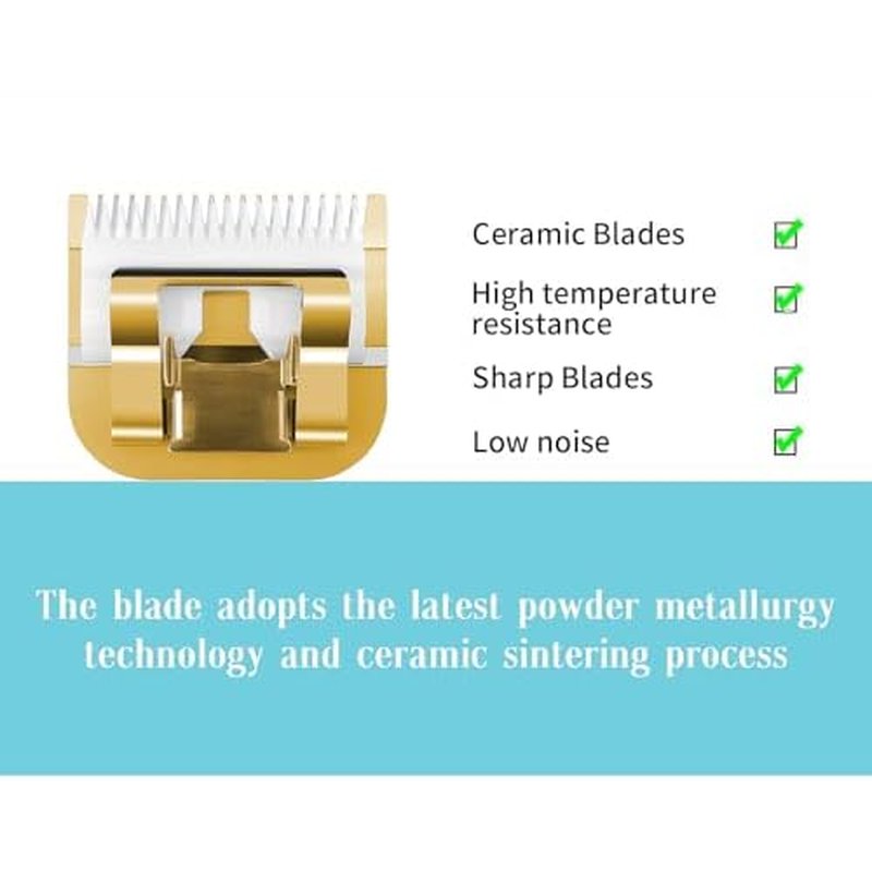 5 Pack Professional Detachable Replacement Blades Set,Compatible with Andis AGC,BDC,BGC,MBG Series/Oster Classic 76/Star-Teq/Power-Teq/A5 Clipper Cut Length£¨1/16-1/8inch) Golden