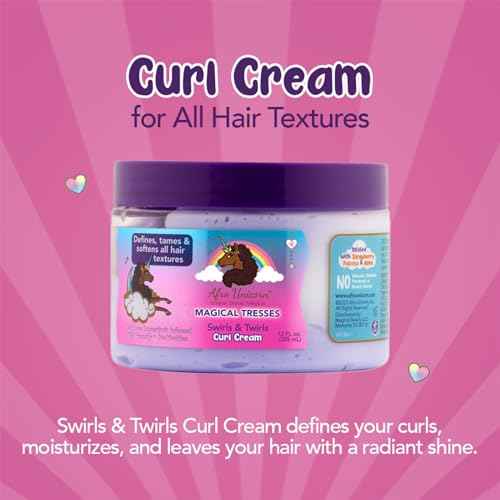 Afro Unicorn Curl Cream - Defining, Taming, and Softening Curly, Coily, and Wavy Hair Cream - Contains Coconut Oil - 3 Pack