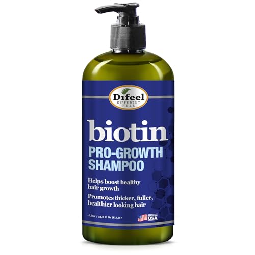 Difeel Pro-Growth Biotin Shampoo 33.8 oz. - Shampoo for Thinning Hair and Hair Loss with Biotin for Hair Growth