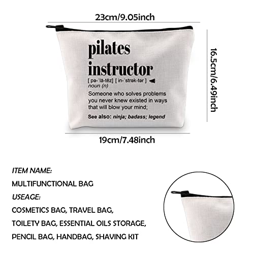 WCGXKO Pilates Instructor Gift Pilates Gifts Pilates Lover Gift Pilates Teacher Zipper Pouch Cosmetic Bag (pilates instructor)