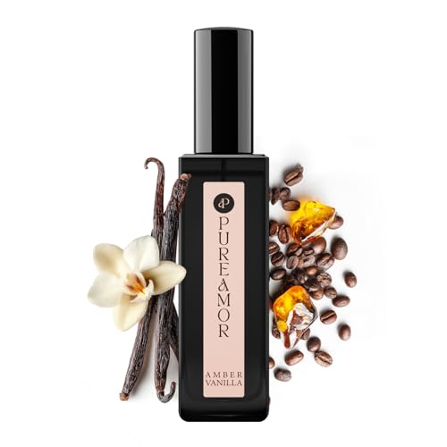 Amber Vanilla Perfume for Women, Coffee Scented Fragrance with Warm Amber & Sweet Vanilla Notes, Long Lasting Extrait de Parfum, Advanced Fragrance Travel Size 0.7 oz Eau de Parfum Spray