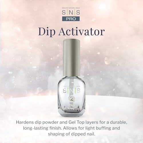 SNS Nail Polish Dip Activator - Gel Base Dip Powder Activator Hardens Nail Polish Top Layers - Seals & Protects Dip Powder Manicure for a Long-Lasting & Fast-Drying Durable Finish, 0.34 Oz