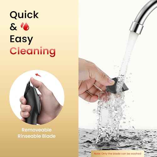 Hair Clippers for Men, Cordless Hair Clipper Kit, Adjustable 4 Length Setting, 2-Speed Settings, Replaceable Ceramic Blade Heads, Rechargeable Hair Clippers for Family (Black)