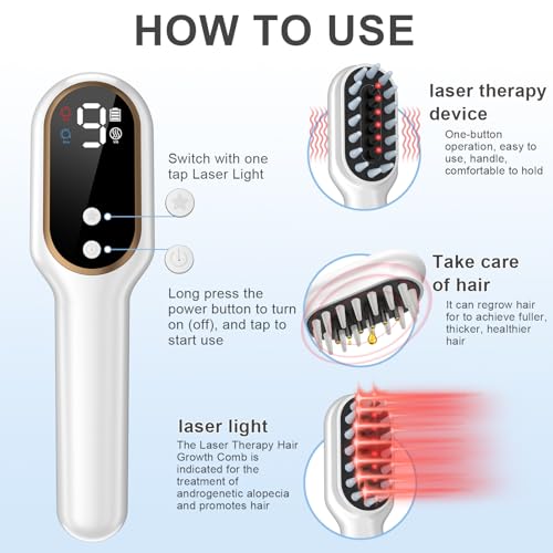 Laser Hair Growth Comb - Handheld Laser Hair Growth Comb