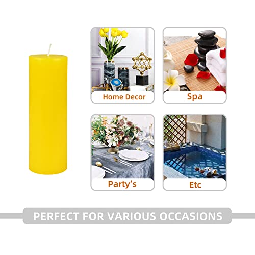 6 Inch Yellow Pillar Candle
