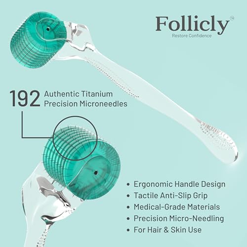 Derma Roller for Women ? Professional Microneedling Tool for Hair, Skin & Face ? 192 Authentic Titanium Microneedles ? Premium At Home Beauty Care ? Includes Free Protective Storage Case