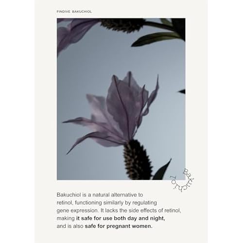 FINDIVE Official Bakuchiol Liposome Ampoule Toner, Bakuchiol, Plan-Based Retinal Alternative, Liposomal Squalane1%, Allantoin, Anti Wrinkle Toner, Korean Skincare 5.07fl.oz