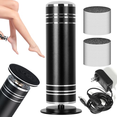 krofaue 1000RPM Electric Callus Remover - Professional Aluminum Foot File Adjustable Pedicure Tool with 60pcs Sandpaper Discs for Dead Skin at Home