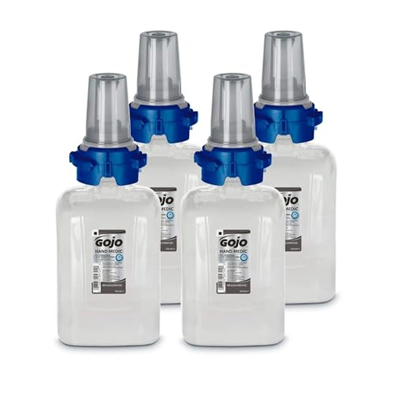 GOJO HAND MEDIC Professional Skin Conditioner for Industrial Environments, Fragrance Free, 685 mL Conditioner Refill ADX-7 Dispenser (Pack of 4) ? 8745-04