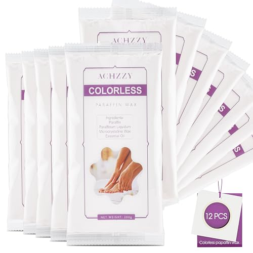 Natural Paraffin Wax Refills, 12 Pack Paraffin Wax Blocks of Unscented for Paraffin Bath, Paraffin Wax for Hand and Feet for Deep Hydration, Moisturizing and Nourish (Unscented)
