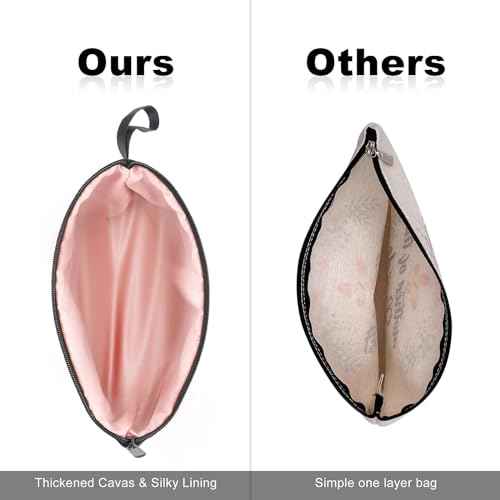 Vavabox A-Z Personalized Makeup Bag, Birthday Gifts for Women Mom, Gifts for Best Friend, Bride Bridesmaid Cosmetic bag (S, 04-Black Set)