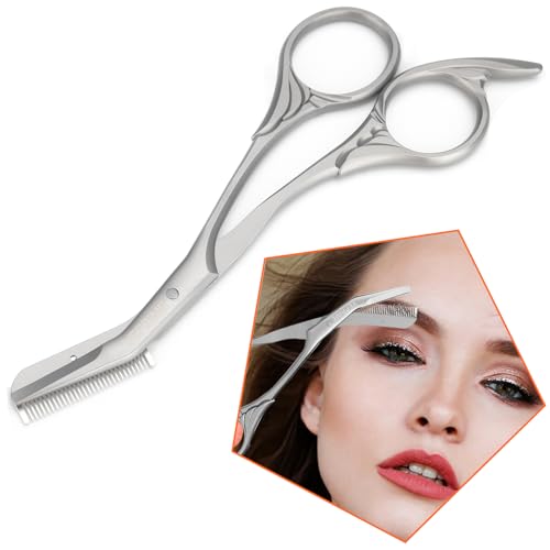 Eyebrow Trimming Scissors with Comb, Gifts For Men Women Stocking Stuffers