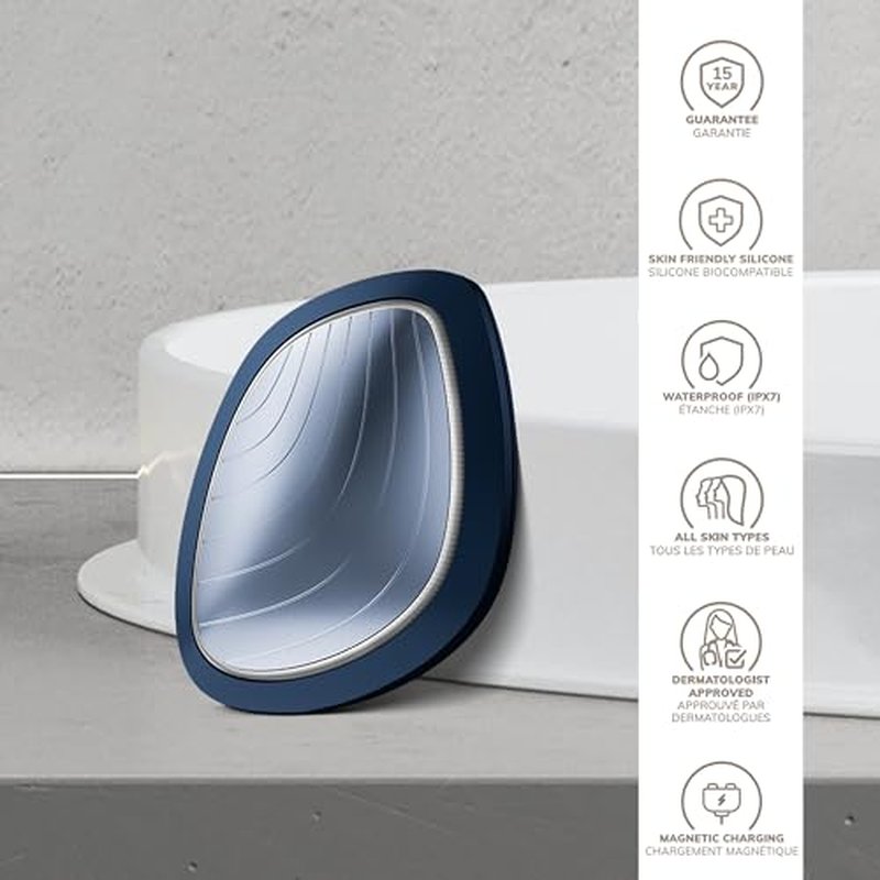 GESKE SmartAppGuided¢â Sonic Warm & Cool Mask | 9 in 1 | Beauty LED Face Mask | Facial Glow | Full Spectrum LED Light | Best Face Massager | Vibrating Mask | Warm and Cold Skincare